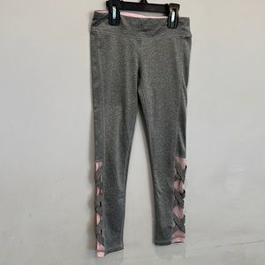 Ideology Girls Caged-hem Leggings Size S